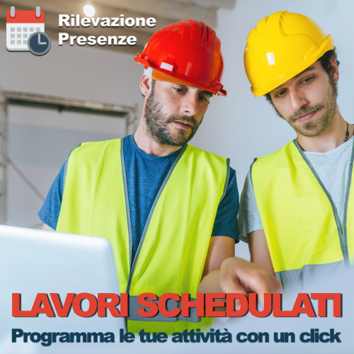 Schedulazione lavori e planning attivit&agrave; con App Rilevazione Presenze